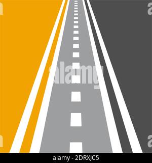 Vector speedway logo combination. Pathway and street symbol. Stock Vector