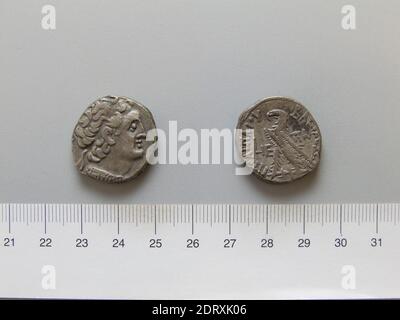 Tetradrachm of Ptolemy XIII Theos Philopator from Alexandria. Ruler ...
