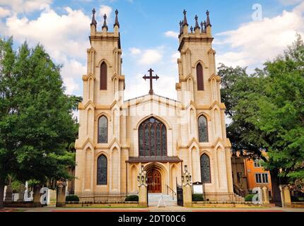 A beautiful shot of the Trinity Episcopal Cathedral, Columbia, South Carolina Stock Photo