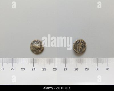 Mint: Bactria, Coin from Bactria, 3rd century B.C., Silver, 1.91 g, 3:00, 13.2 mm, Made in Bactria, Greek, 3rd century B.C., Numismatics Stock Photo