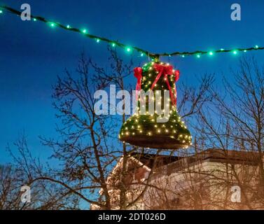 Christmas decoration in Southampton, NY Stock Photo