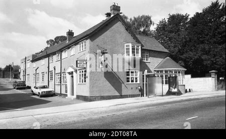 The Duke of York pub in Kingston, Yeovil. Photo possibly taken later than 1973 as not on the original 6x6cm negatives but on 35mm. The main pub shown in this photo, on the main road, was rebuilt in 1905 but the rear of this side elevation is a later addition and more box-like. A Bass gallows sign sits over the pavement to the main road. The pub later became 'Buddys' and later still the Conservative Club once they'd moved from Prince's Street. Duke of York in Yeovil in 1973 and later the Conservative Club. Number 0085c
