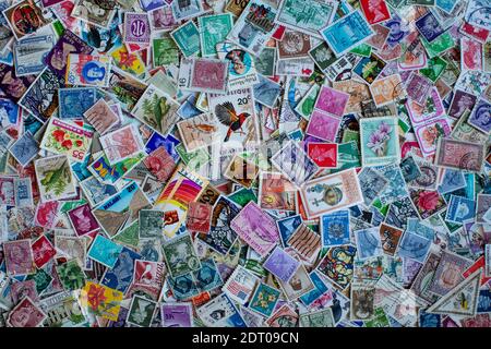 International postage stamps of the world; still-life collection