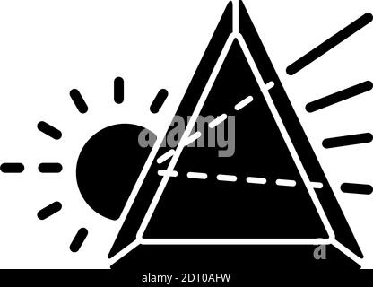 Prisma black glyph icon Stock Vector