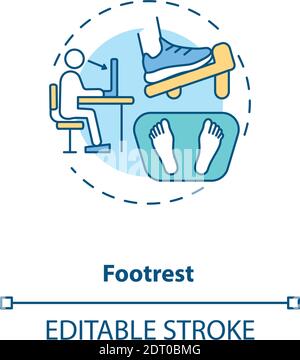 Footrest concept icon Stock Vector