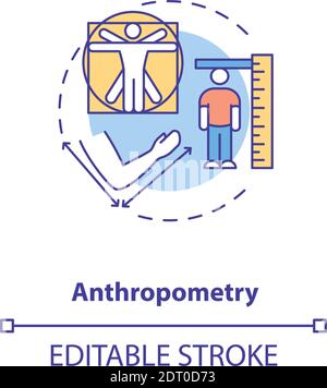 Anthropometry concept icon Stock Vector