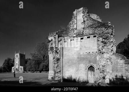 Summer view of Ramsey Abbey Gatehouse, Ramsey town, Huntingdonshire, Cambridgeshire, England Stock Photo