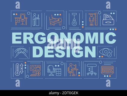 Ergonomic design word concepts banner Stock Vector