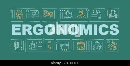 Ergonomics word concepts banner Stock Vector