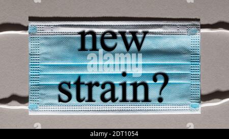 Scary question about new coronavirus strain. Covid-19 SARS-CoV-2 or nCoV mutation concept Stock Photo