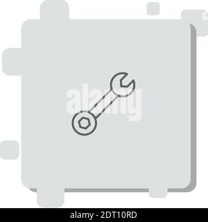 wrench of double side vector icon modern simple vector illustration Stock Vector