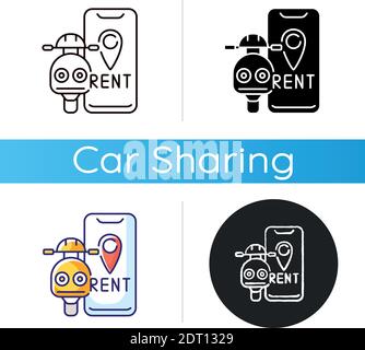 Scooter rental icon Stock Vector