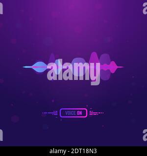 Voice assistant banner Stock Vector