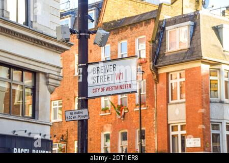 Brewer Street sign, Soho, London Stock Photo