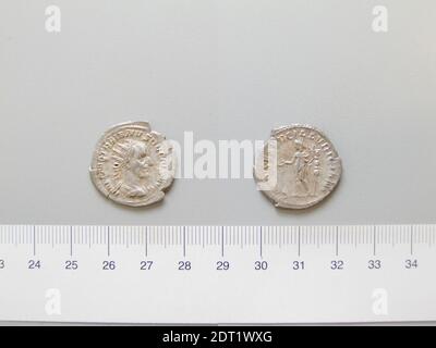 Ruler: Trajan Decius, Emperor of Rome, A.D. 201–251, ruled 249–51, Mint: Rome, Antoninianus of Trajan Decius, Emperor of Rome from Rome, 249–51, Silver, 3.60 g, 1:00, 23 mm, Made in Rome, Italy, Roman, 3rd century, Numismatics Stock Photo