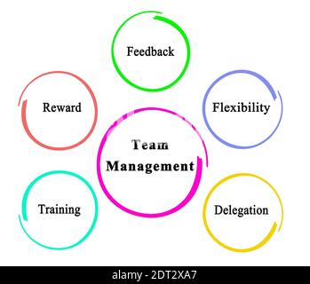 Five Principles of Team Management Stock Photo