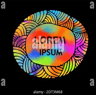 Multicolored frame made of lines. Vector illustration Stock Vector