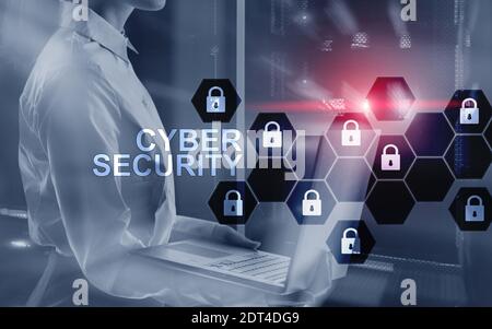 Cyber security 2021. Organization Data Protection concept Stock Photo