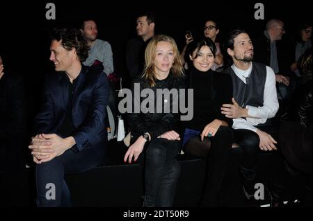 Bret Roberts, Gabrielle White, Sylvie Testud attending Agnes B Fall-Winter 2014/2015 men's collection presentation in Paris, France, on January 19, 2014. Photo by Alban Wyters/ABACAPRESS.COM Stock Photo