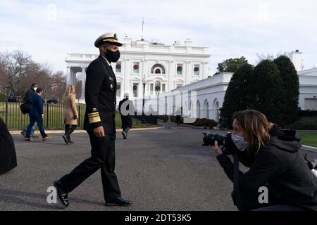 Surgeon General of the United States VADM Jerome M. Adams, M.D., M.P.H speaks to the media at the White House, in Washington, DC, December 21, 2020. Credit: Chris Kleponis/Pool via CNP /MediaPunch Stock Photo