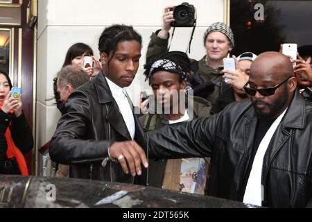 ASAP Rocky arriving to the Christian Dior Spring-Summer Haute-Couture  collection presentation held at the Musee Rodin in Paris, France, on  January 20, 2014. Photo by Audrey Poree/ABACAPRESS.COM Stock Photo - Alamy