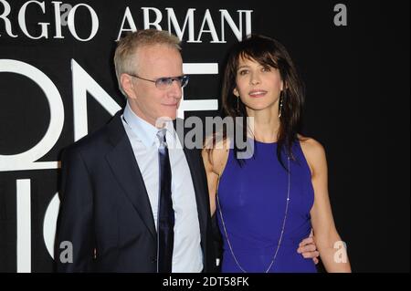 Christophe Lambert and Sophie Marceau attending the Giorgio Armani's Spring-Summer 2014 Haute-Couture collection show held at Palais de Tokyo in Paris, France, on January 21, 2014. Photo by Alban Wyters/ABACAPRESS.COM Stock Photo