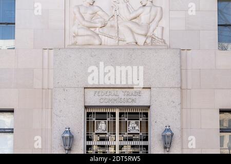 Federal Trade Commission (FTC)  entrance in Washington, DC. Stock Photo