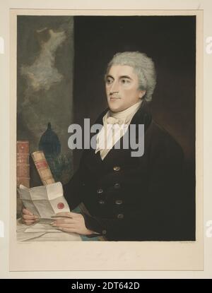 After: John Trumbull, American, 1756–1843, His Excellency M Otto (Louis Guillaume), Stipple engraving by P. Roberts, printed in colors, first state of 2, sheet: 60.5 × 47.5 cm (23 13/16 × 18 11/16 in.), Made in United States, American, 19th century, Works on Paper - Prints Stock Photo