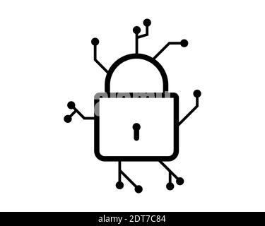 Locked icon. Trendy modern flat linear vector Locked icon on white background from thin line Internet Security and Networking collection, editable out Stock Vector