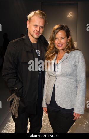 Jade Jagger and her husband Adrian Fillary attending Agnes B's Fall-Winter 2014/2015 Ready-To-Wear collection show held at Palais de Tokyo in Paris, France on March 4, 2014. Photo by Laurent Zabulon/ABACAPRESS.COM Stock Photo