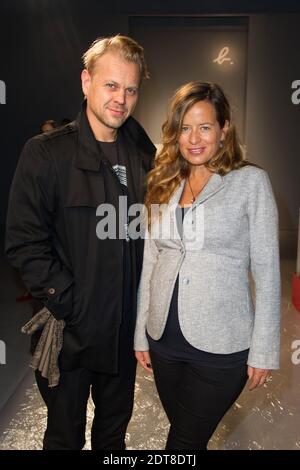 Jade Jagger and her husband Adrian Fillary attending Agnes B's Fall-Winter 2014/2015 Ready-To-Wear collection show held at Palais de Tokyo in Paris, France on March 4, 2014. Photo by Laurent Zabulon/ABACAPRESS.COM Stock Photo