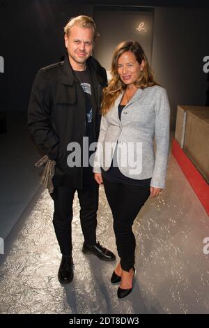 Jade Jagger and her husband Adrian Fillary attending Agnes B's Fall-Winter 2014/2015 Ready-To-Wear collection show held at Palais de Tokyo in Paris, France on March 4, 2014. Photo by Laurent Zabulon/ABACAPRESS.COM Stock Photo