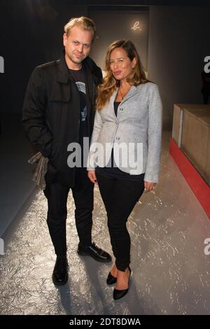 Jade Jagger and her husband Adrian Fillary attending Agnes B's Fall-Winter 2014/2015 Ready-To-Wear collection show held at Palais de Tokyo in Paris, France on March 4, 2014. Photo by Laurent Zabulon/ABACAPRESS.COM Stock Photo