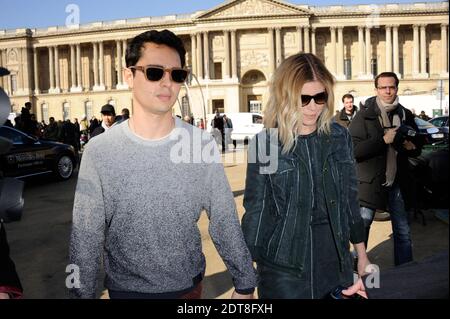 Kate Mara and boyfriend Max Minghella arriving for the Louis Vuitton Fall-Winter 2014/2015 Ready-To-Wear collection show held at Cour Carree du Louvre in Paris, France on March 5, 2014. Photo by Alban Wyters/ABACAPRESS.COM Stock Photo