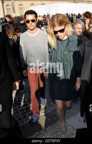 Kate Mara and boyfriend Max Minghella arriving for the Louis Vuitton Fall-Winter 2014/2015 Ready-To-Wear collection show held at Cour Carree du Louvre in Paris, France on March 5, 2014. Photo by Alban Wyters/ABACAPRESS.COM Stock Photo