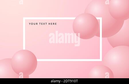 3D balls Vector illustration in minimal style Stock Vector
