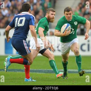 Ireland's Brian O'Driscoll iduring the Six Nations rugby union match between France and Ireland on March 15, 2014 at the Stade de France in Saint-Denis, north of Paris. Photo by Christian Liewig/ABACAPRESS.COM Stock Photo