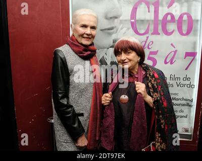 Agnes Varda, Corinne Marchand attending the premiere of 'Cleo De 5 A 7' held at Le Champollion in Paris, France on March 18, 2014. Photo by Alban Wyters/ABACAPRESS.COM Stock Photo