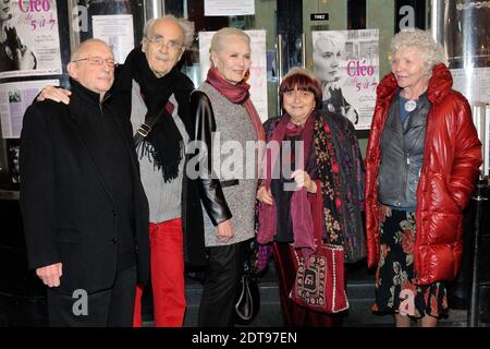 Agnes Varda, Corinne Marchand, Dorothee Blanck, Serge Korber and Michel Legrand attending the premiere of 'Cleo De 5 A 7' held at Le Champollion in Paris, France on March 18, 2014. Photo by Alban Wyters/ABACAPRESS.COM Stock Photo