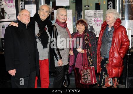 Agnes Varda, Corinne Marchand, Dorothee Blanck, Serge Korber and Michel Legrand attending the premiere of 'Cleo De 5 A 7' held at Le Champollion in Paris, France on March 18, 2014. Photo by Alban Wyters/ABACAPRESS.COM Stock Photo