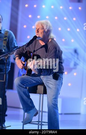 Hugues Aufray at the taping of Vivement Dimanche in Paris, France, March 19, 2014. Photo by Max Colin/ABACAPRESS.COM