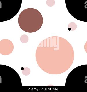 Abstract vector print with circles Flat design Stock Vector