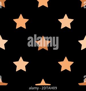 Seamless pattern with stars in flat design Stock Vector