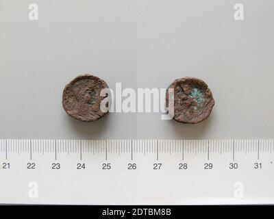 Ruler: Trajan Decius, Emperor of Rome, A.D. 201–251, ruled 249–51, Coin of Trajan Decius, Emperor of Rome, A.D. 249–51, Copper, 5.17 g, 18.5 mm, Excavated in Dura-Europos, Roman, 3rd century A.D., Numismatics Stock Photo