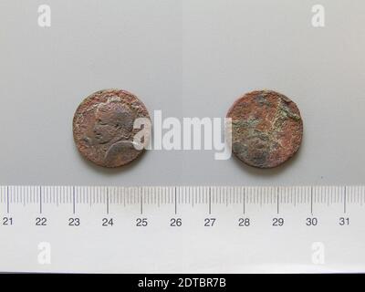 Mint: Edessa, Mesopotamia, Coin from Edessa, A.D. 201–99, Copper, 8.22 g, 6:00, 23 mm, Excavated in Dura-Europos, Made in Edessa, Mesopotamia, Roman, 3rd century, Numismatics Stock Photo