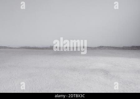 Concrete cement floor with white wall Stock Photo