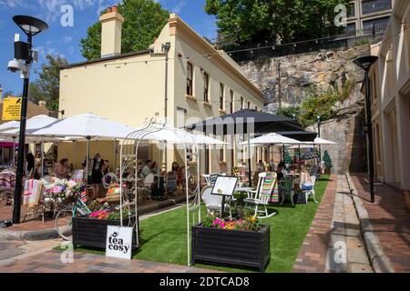 The Tea Cosy cafe restaurant and tea shop in the Rocks area of Sydney city centre,NSW,Australia Stock Photo