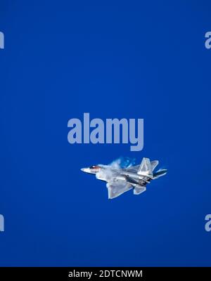 Blue Raptor Base A U.S. Air Force F-22 Raptor aircraft assigned to the 90th Fighter ...
