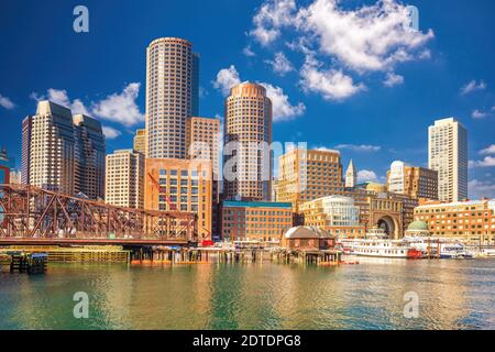 View on Boston city center at sunny day Stock Photo