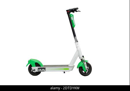 Electric scooter on an isolated white background Stock Photo